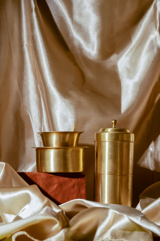 Brass Tumbler & Dabara Set