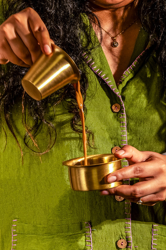 Brass Tumbler & Dabara Set